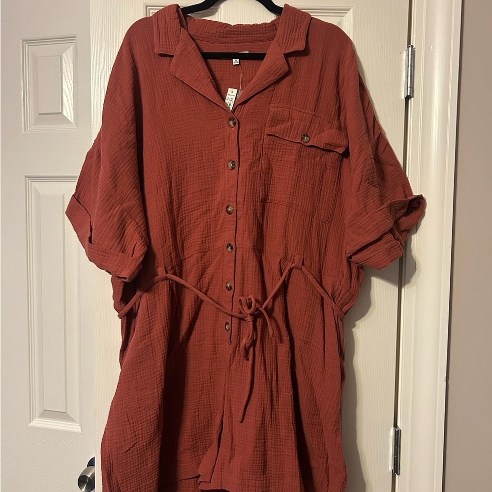 Madewell Terracotta Romper